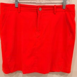 Polo Golf Ralph Lauren Size 8 Orange Red Golf Skort Skirt Athletic Stretch